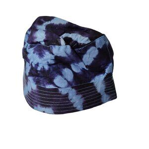 Meji Meji Blue Tie Dye Bucket Hat Men Size S Cotton Silk Blend NEW